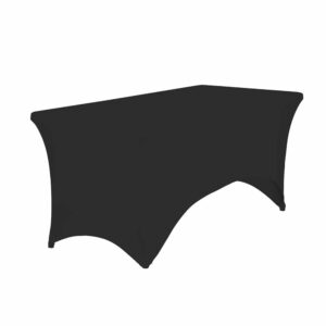 Black elastic cover for banquet table 180x76cm