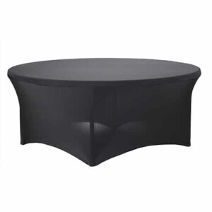Black cover for banquet table round fi180cm