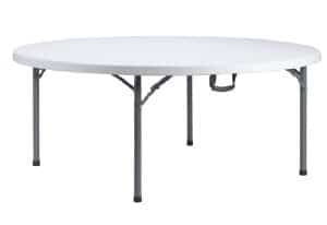 Round garden catering table Fi 180cm - white, case