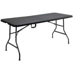 Garden catering table rectangular case 180x76cm rattan
