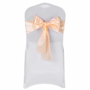 Ribbon sash for chairs peach color