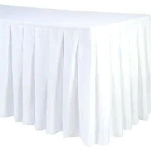Skirting (valance) 565 cm, for banquet table | Bankietowo.eu | accordion-skirting-ft-pleat-polyester-table-skirt-white