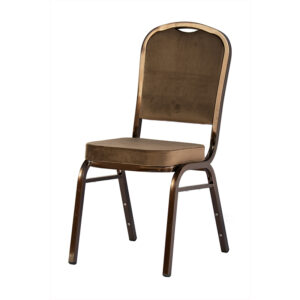 Banquet chair, velour, brown 25x25x1.2cm