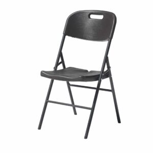 Folding graphite-brown garden catering chair