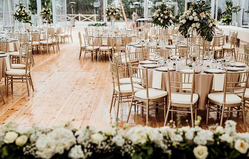 Banquet hall with Chiavari chairs