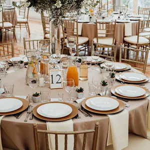 A beautifully set table