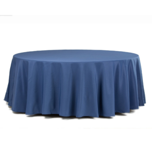 Navy Blue Stain Resistant Tablecloth for Round Table Fi 320