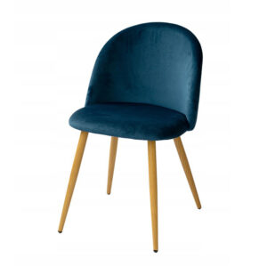 Velvet modern chair - navy blue