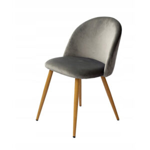 Velvet modern chair - gray