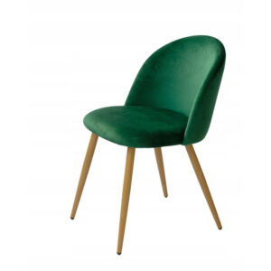 Velvet modern chair - bottle green
