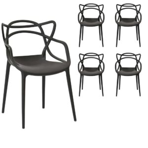 Split modern chair - black set x4