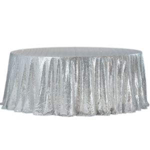 Silver sequin tablecloth Fi340cm