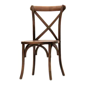 Boho rustic wooden chair – dark brown | Bankietowo.eu | D50_5165