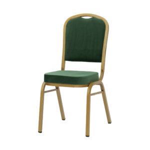 Banquet chair, velour, green 25x25x1.2cm