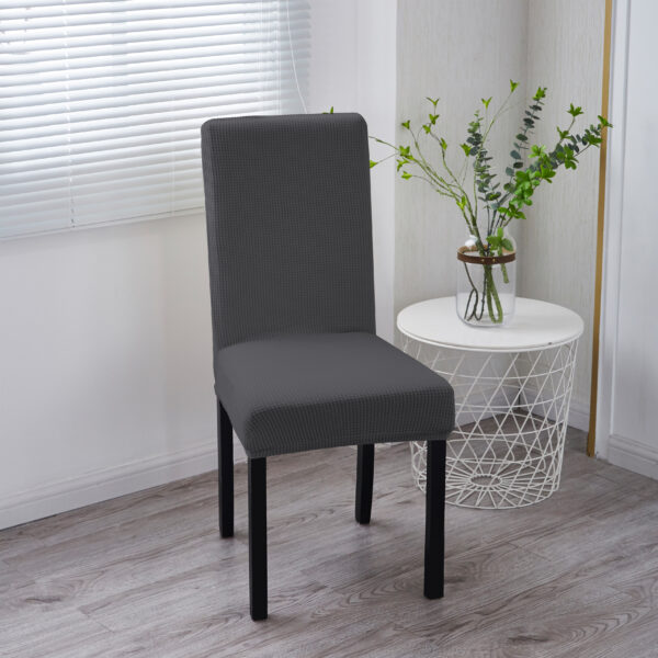 | corn fleece dark grey dinning chair cover (1)