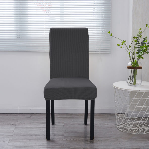 | corn fleece dark grey dinning chair cover (2)