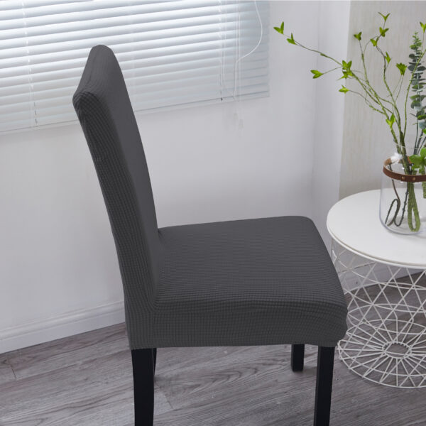 | corn fleece dark grey dinning chair cover (3)