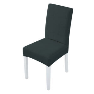 Flexible universal chair cover dark grey corn fleece