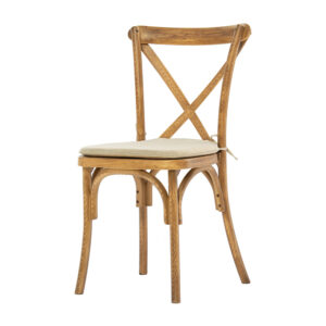 Boho PP rustic industrial chair - imitation wood bright