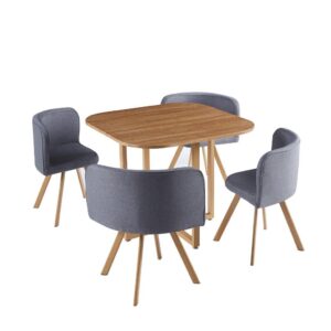 HoReCa cafe lounge set - 90x90cm table + 4 upholstered chairs