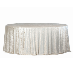 Round tablecloth beige velvet Fi340cm Velvet