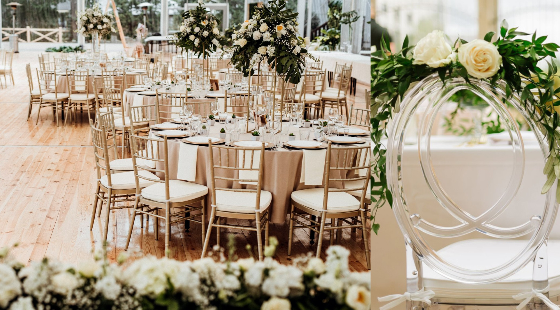 Wedding chairs, for the wedding hall