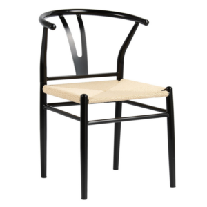 Comfort black woven cafe banquet chair