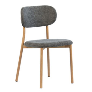 Latte Upholstered Kitchen Café Chair - Gray