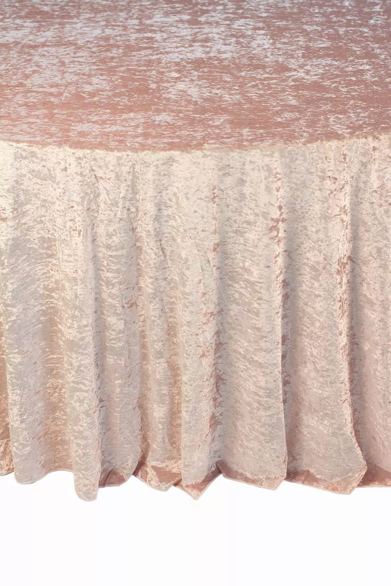 Pink Velvet Round Tablecloth, 340 cm Diameter | Bankietowo.eu | obrus-welur-rozowy_2432