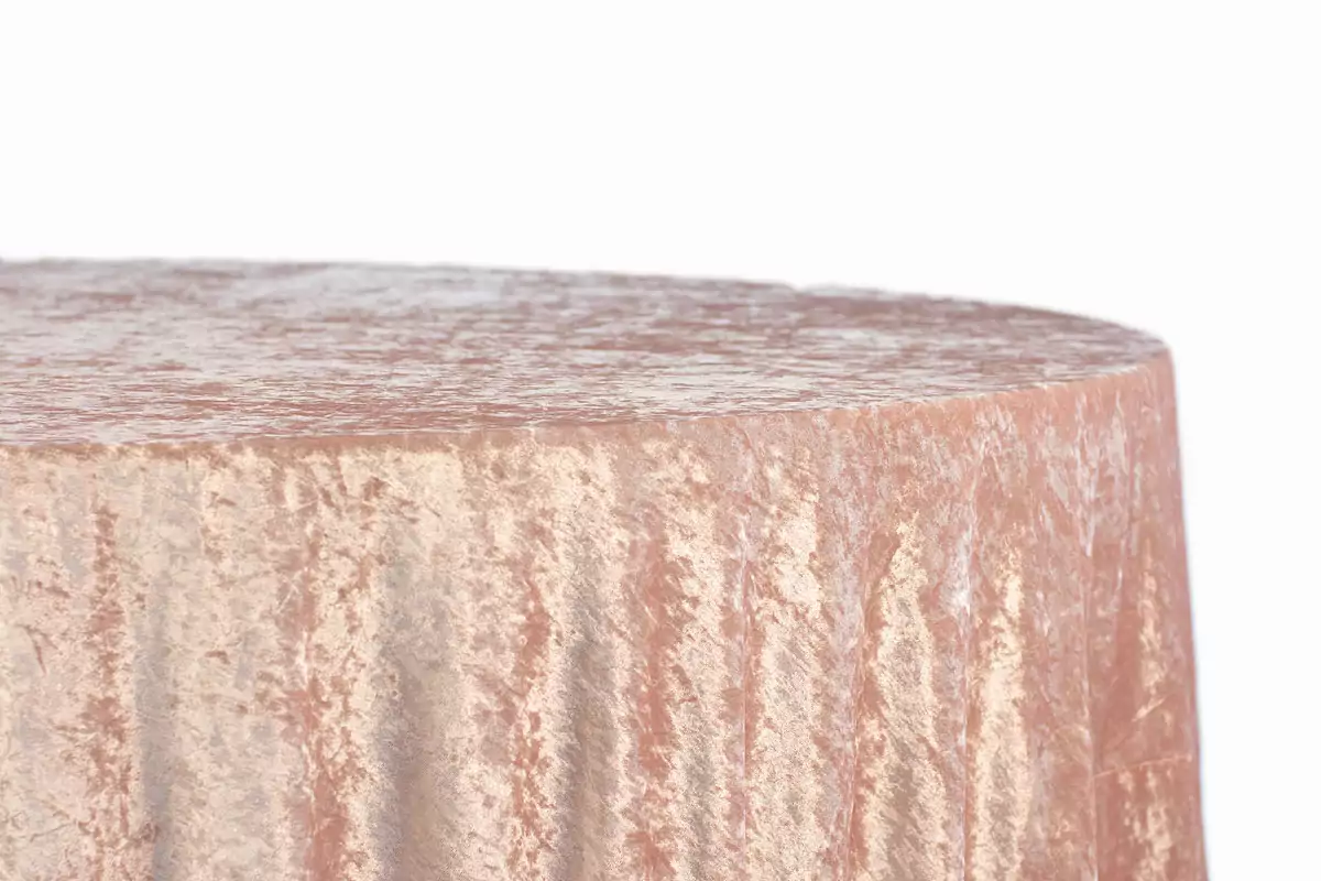 Pink Velvet Round Tablecloth, 340 cm Diameter | Bankietowo.eu | obrus-welur-rozowy_2433