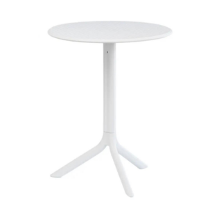White Outdoor Plastic Table, 60 cm Diameter: A Chic and Versatile Essential