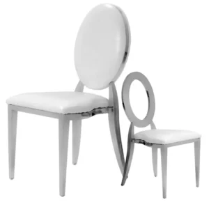 American wedding chair Glamor O-back 2in1 - silver