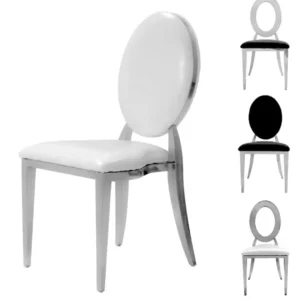 American wedding chair O-back 4in1 - silver