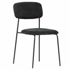 Uno Scandinavian-style upholstered chair – black color