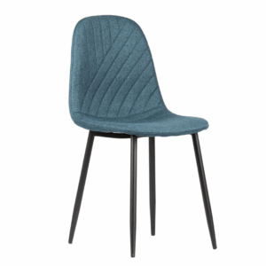 Mery Upholstered Chair – Scandinavian Style in Ocean Blue