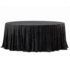 Round Black Velvet Tablecloth Ø340 cm