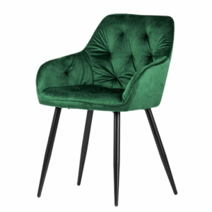 Imperio Velvet Upholstered Chair – Green