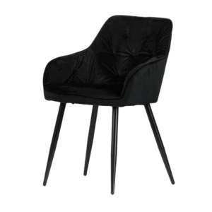 Imperio Velvet Upholstered Chair – Black