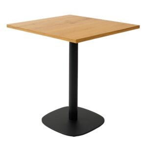 Café table with 68x68x1.8 cm Lancelot oak-effect top, 0966-ARP base