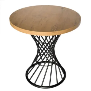 Loft cafe table circular openwork fi68cm Lancelot oak
