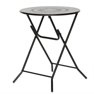 Folding garden table black Fi60cm Black Premium