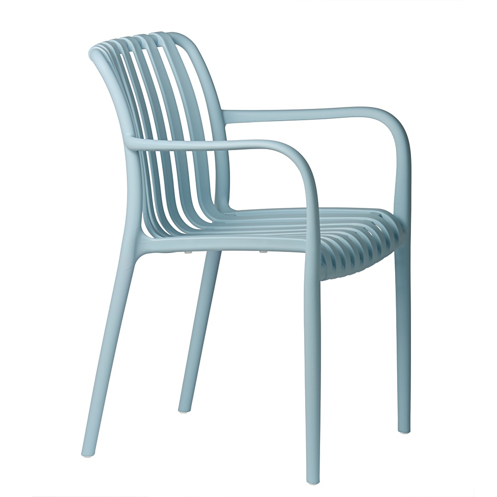 Aura blue openwork garden chair with armrests | Bankietowo.eu | Aura-blekitne_0086jpg