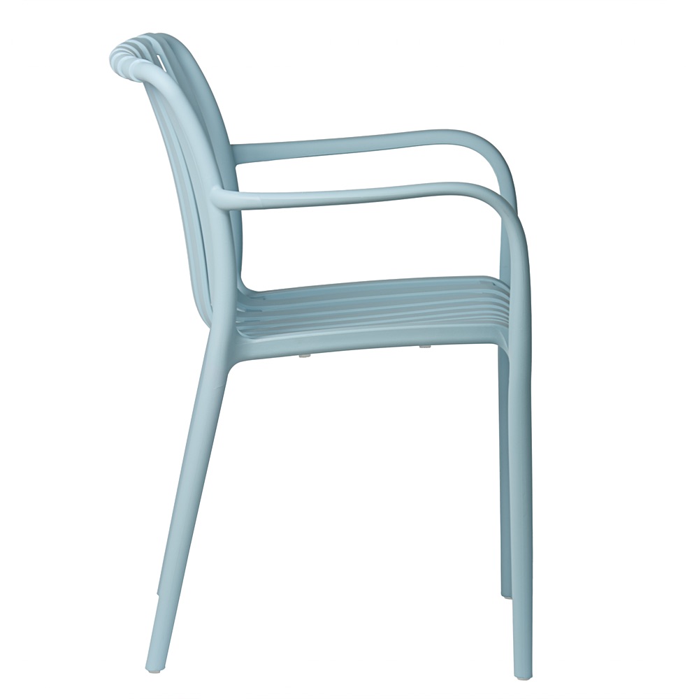 Aura blue openwork garden chair with armrests | Bankietowo.eu | Aura-blekitne_0087jpg