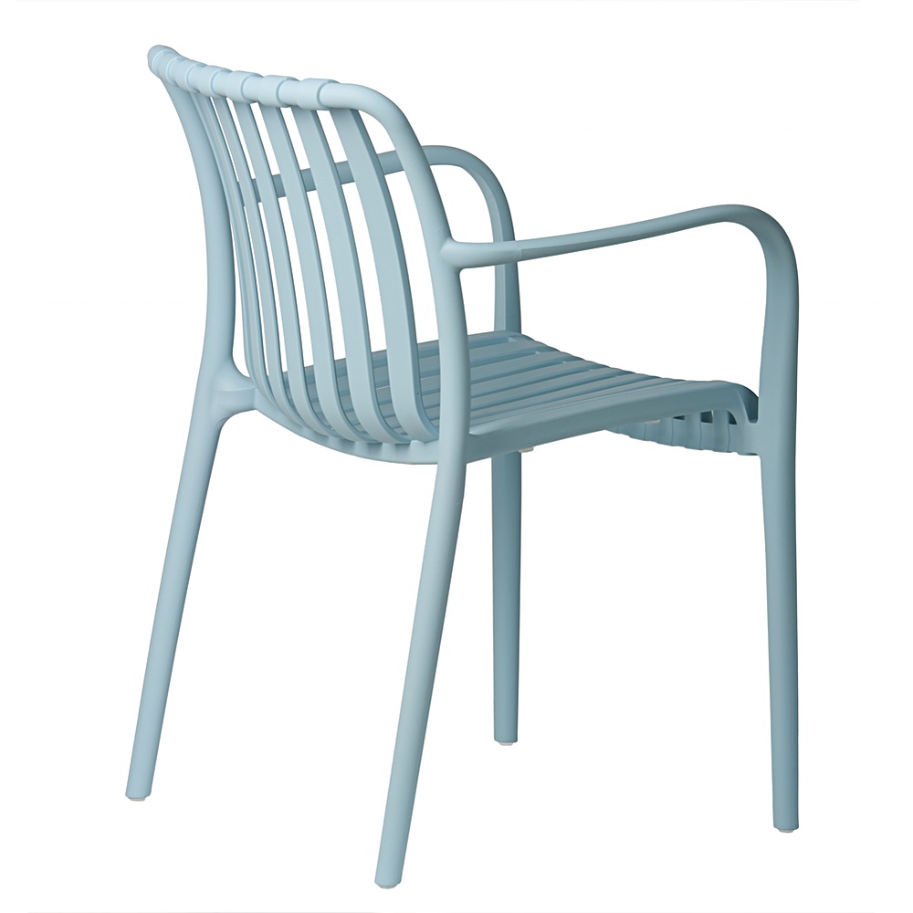 Aura blue openwork garden chair with armrests | Bankietowo.eu | Aura-blekitne_0088jpg
