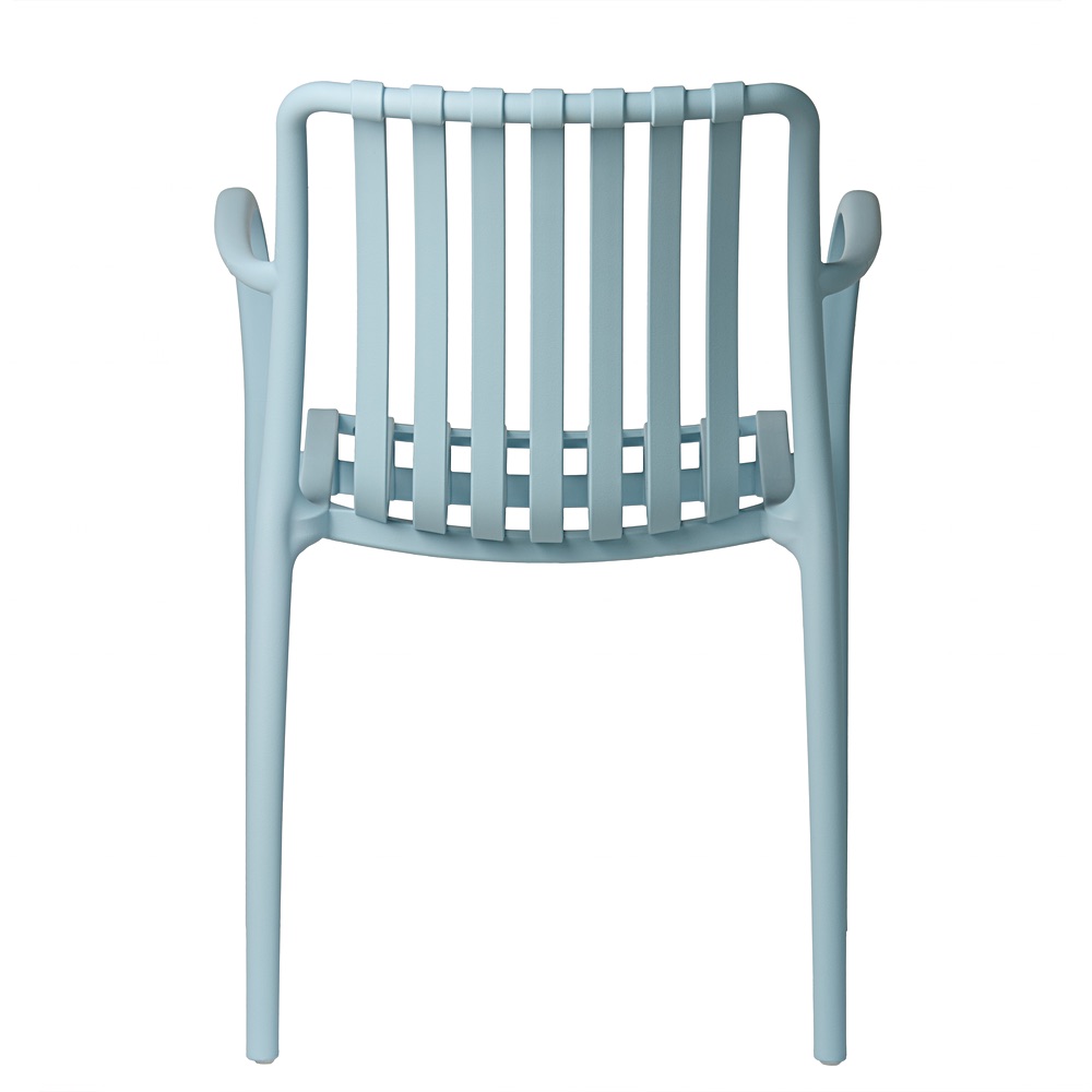 Aura blue openwork garden chair with armrests | Bankietowo.eu | Aura-blekitne_0089jpg
