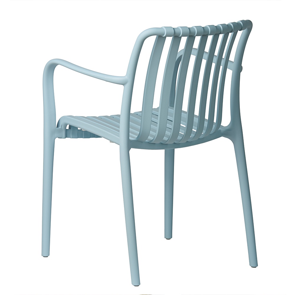 Aura blue openwork garden chair with armrests | Bankietowo.eu | Aura-blekitne_0090jpg