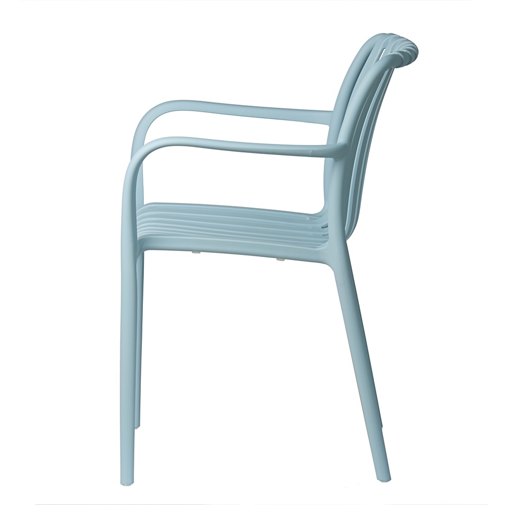 Aura blue openwork garden chair with armrests | Bankietowo.eu | Aura-blekitne_0091jpg