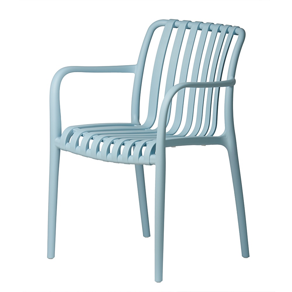 Aura blue openwork garden chair with armrests | Bankietowo.eu | Aura-blekitne_0092jpg