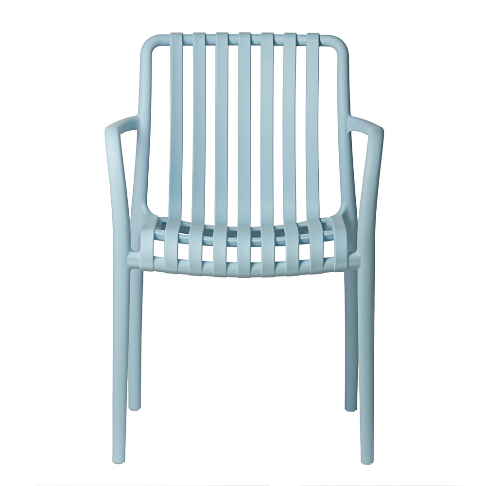Aura blue openwork garden chair with armrests | Bankietowo.eu | Aura-blekitne_0093jpg