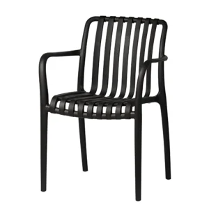 Aura openwork garden chair – black
